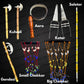 Gatka Set of 9 items, Chakar, Sikh gatka accessory, Sikh Martial Art tools, Sikh Gift items