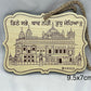 The Golden Temple Car Hanging, Sikh items. Wood Car Hanging, Sri Darbar Sahib, Car Decor,