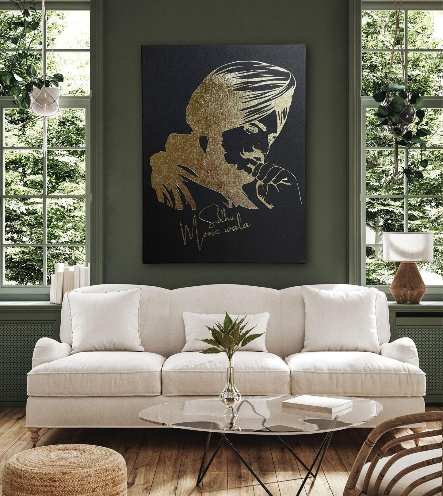 Hand Made SIDHU MOOSEWALA Foil Art On CANVAS| Moosewala Poster| Punjabi Singer| Moosewala Artwork | Punjabi Gifts