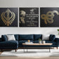 Guru Nanak Dev Ji, Mool Mantar, Khanda, Ek Onkar Mandala, Set of three, Sikh Wall Art, Sikh Home Decor, Punjabi, Sikh Gift Items,