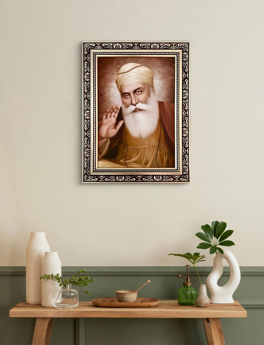 Guru Nanak Dev ji saroop 17x13 inches, sikh photos, Sikh Wall hanging, Sikh gift items,