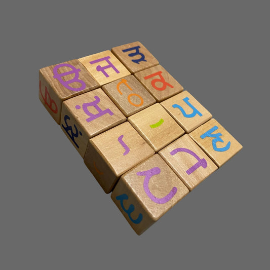 Gurmukhi Building Blocks for Kids, Punjabi Alphabet Wooden blocks, Punjab, Sikh Gift items.