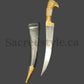 Hand Made Sarbloh Khanjar with Brass Handle, Baaz Khanjar, Pesh Kabz, Sikh Kakar, Kukri, Kakkar,  Sikh Gift Items