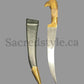 Hand Made Sarbloh Khanjar with Brass Handle, Baaz Khanjar, Pesh Kabz, Sikh Kakar, Kukri, Kakkar,  Sikh Gift Items