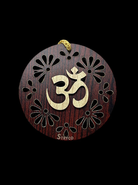 Om Car Hanging, Wood Car Hanging, Hindu, Car Decor, Rear view mirror Ornament, Gift items,  Hindu items,