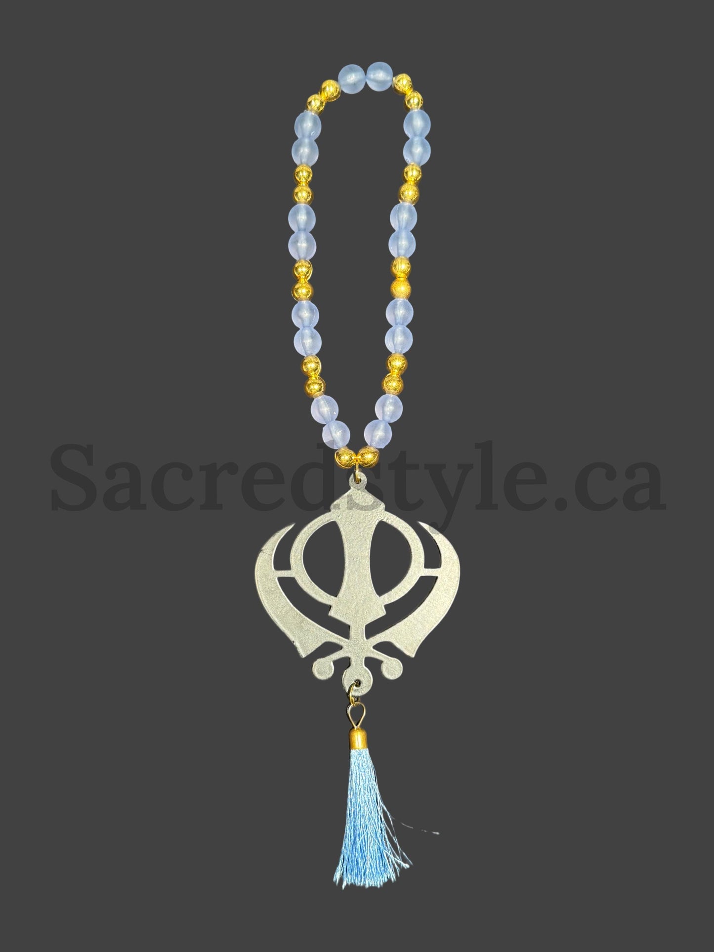 Khanda with beads Car Hanging, Car Decor, Sikh gift Items