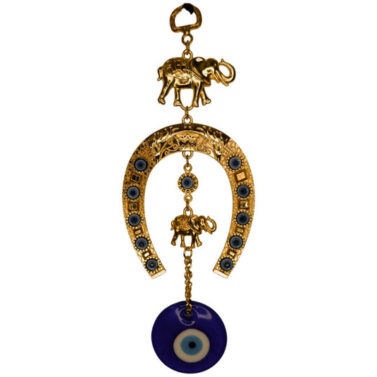 Horse Shoe, Evil Eye,Elephant Wall Hanging, Good luck Hanging, Home Decor, Hindu Items,