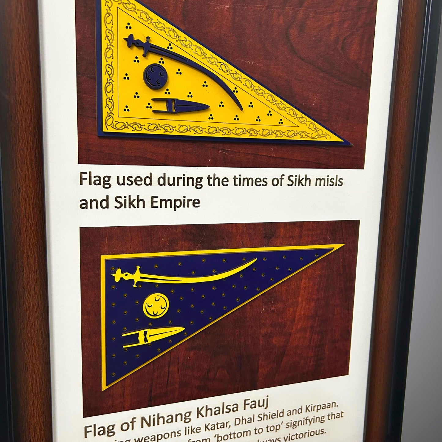 Old Sikh Flag Wall Hanging, Home Decor, Khalsa Raj, Sikh Gift Items