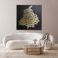 Punjab Map | Punjabi letters Canvas Foil Art | Wall Hanging | Home Decor | Punjabi Boli | Sikh Gift Items |