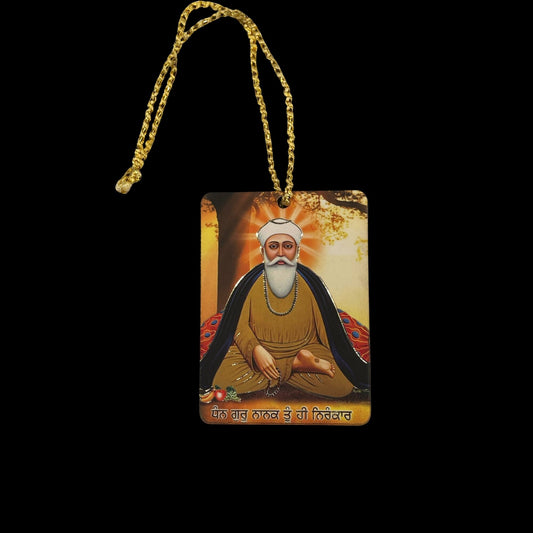 Guru Nanak Dev Ji Photo Car Hanging, Sikh Car Decor, Sikh Gift Items,