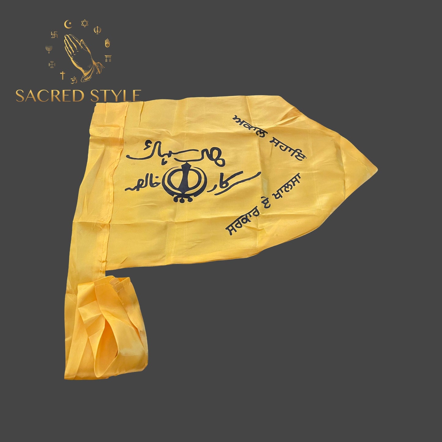 Sarkar E Khalsa Nishan sahib, Khanda Sikh Flag, Jhanda, Panjabi, Sikh gift Items,