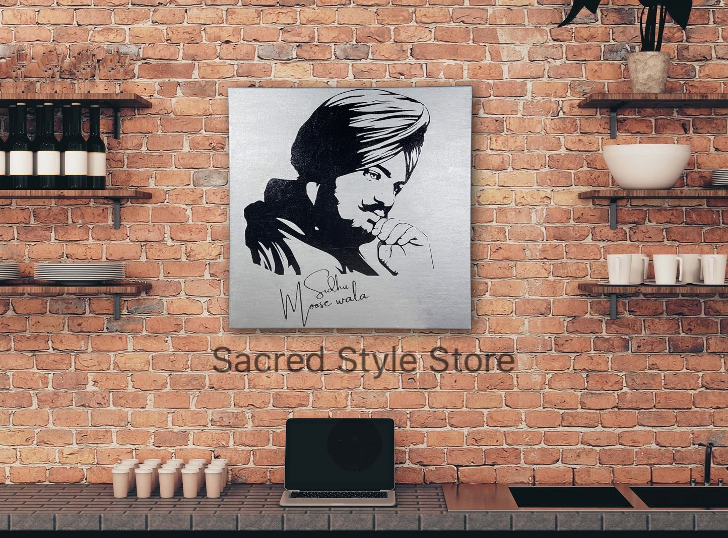 Hand Made SIDHU MOOSEWALA Foil Art On CANVAS| Moosewala Poster| Punjabi Singer| Moosewala Artwork | Punjabi Gifts