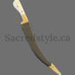 Hand Made Sarbloh Khanjar with 12 Singhi handle, Pesh Kabz, Sikh Kakar, Kukri, Kakkar, Sikh Gift Items
