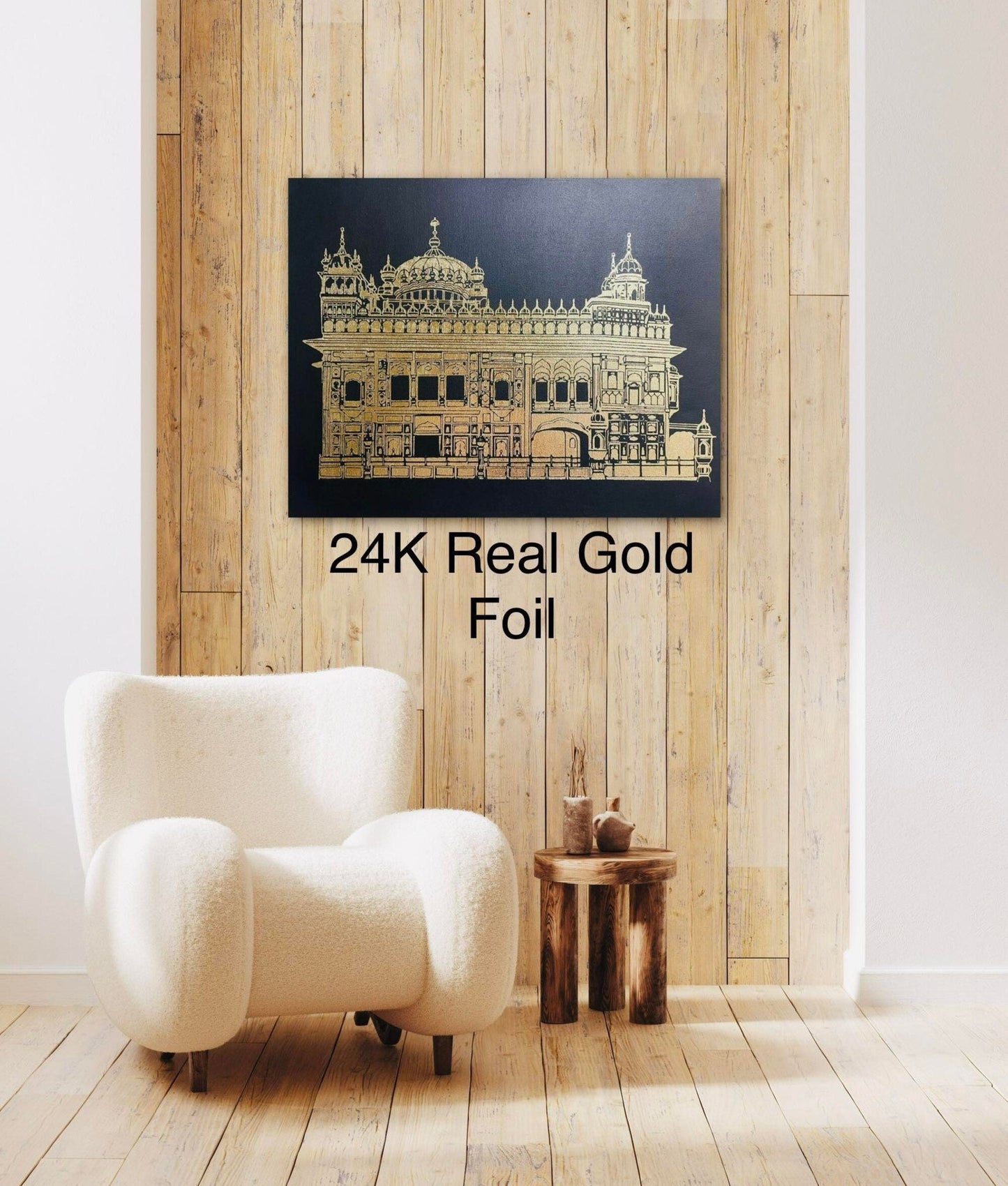Handmade 24K Real Gold Foil Art, The Golden Temple, Siri Darbar Sahib,Amritsar saab, Home Decor, Wall Decor, Mothers day, Sikh Gift items,