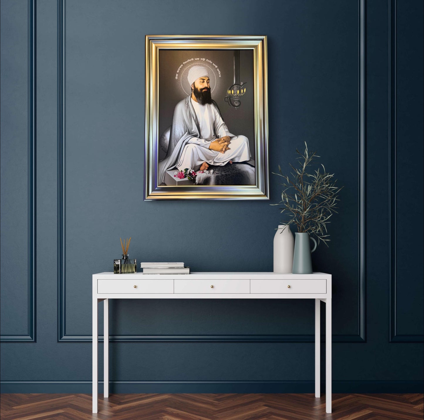 Guru Teg Bahadur ji Saroop 32x24 inches, Sikh Wall hanging, Sikh photos, Sikh gift items,