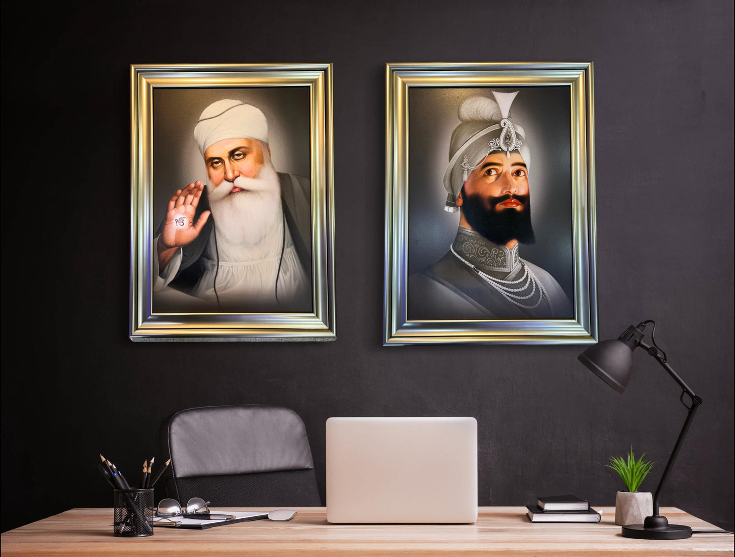 Guru Nanak Dev Sahib Ji Saroop Set of two 32x24 inches, Sikh photos, Sikh gift items, Punjabi,