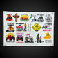 Punjabi Stickers, Kisan Majdoor stickers, No Farmer No Food, A4 size sheet, Punjabi Decals, Sikh items,