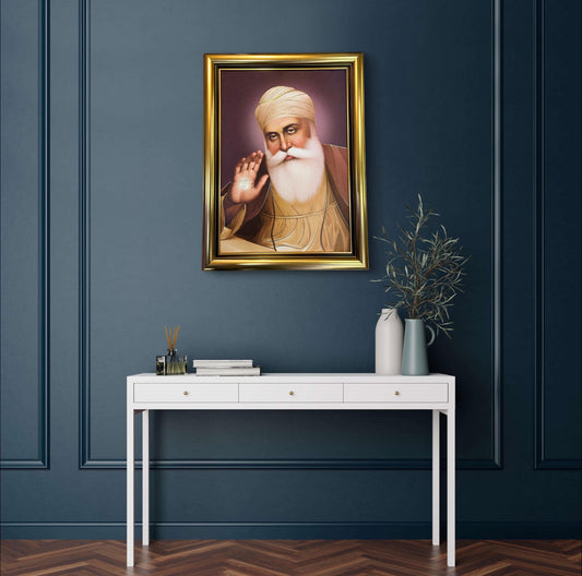 Guru Nanak Dev ji saroop 32x24 inches, sikh photos, Sikh Wall hanging, Sikh gift items,