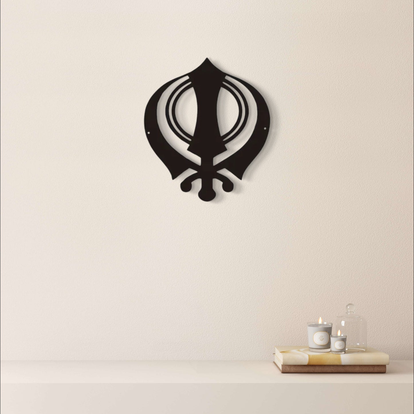 Khanda Metal Wall hanging, Metal Decal, Home Decor, Sikh gift Items,