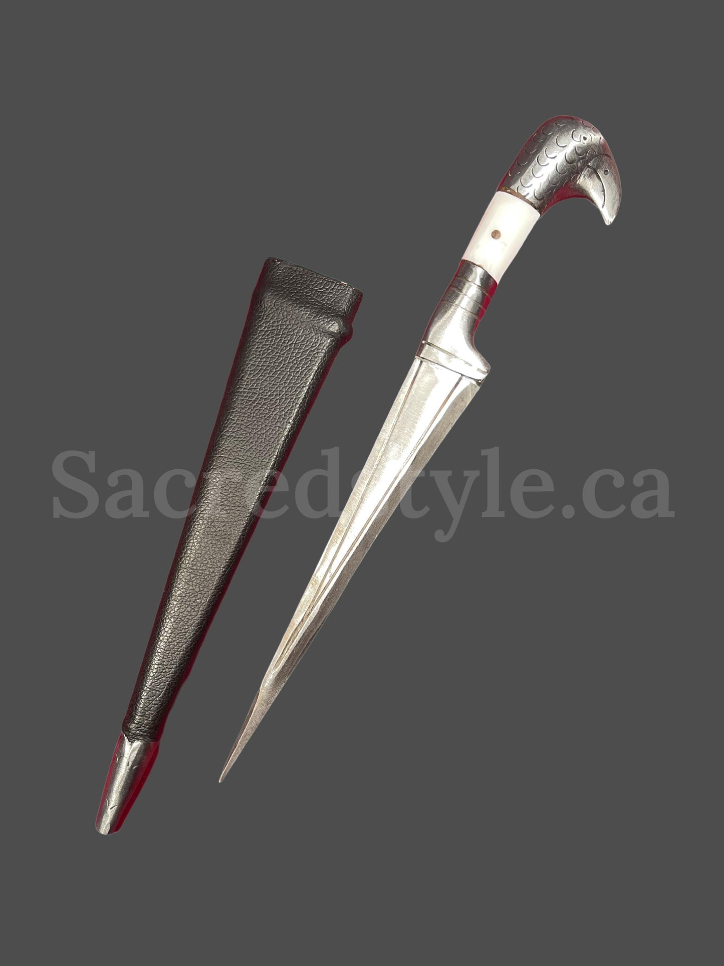 Hand Made Sarbloh Khanjar with Baaz handle, Pesh Kabz, Sikh Kakar, Kukri, Kakkar, Sikh Gift Items