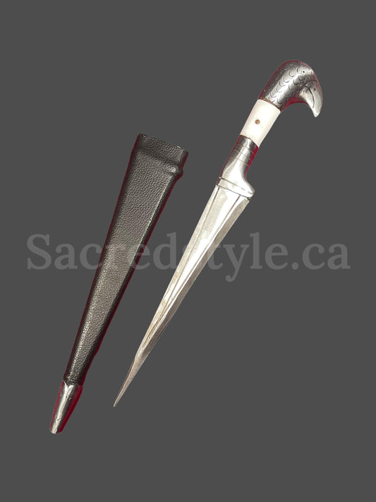Hand Made Sarbloh Khanjar with Baaz handle, Pesh Kabz, Sikh Kakar, Kukri, Kakkar, Sikh Gift Items