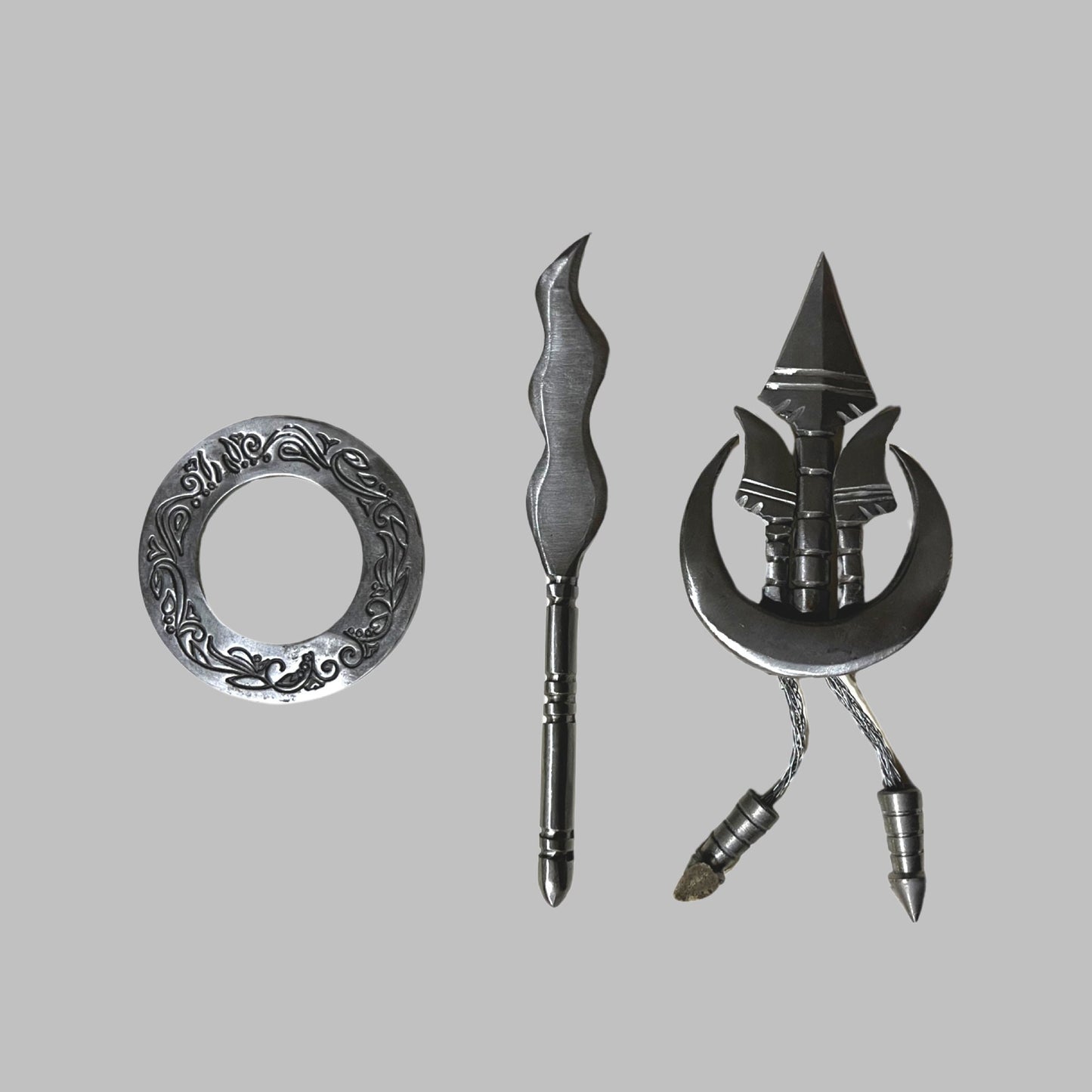 Dumala Shingar SARABLOH, Dumala Traditional Shastar set, dumala accessories, Chand bagan tora pin, Chakri, Nihang Singh, Sikh items,