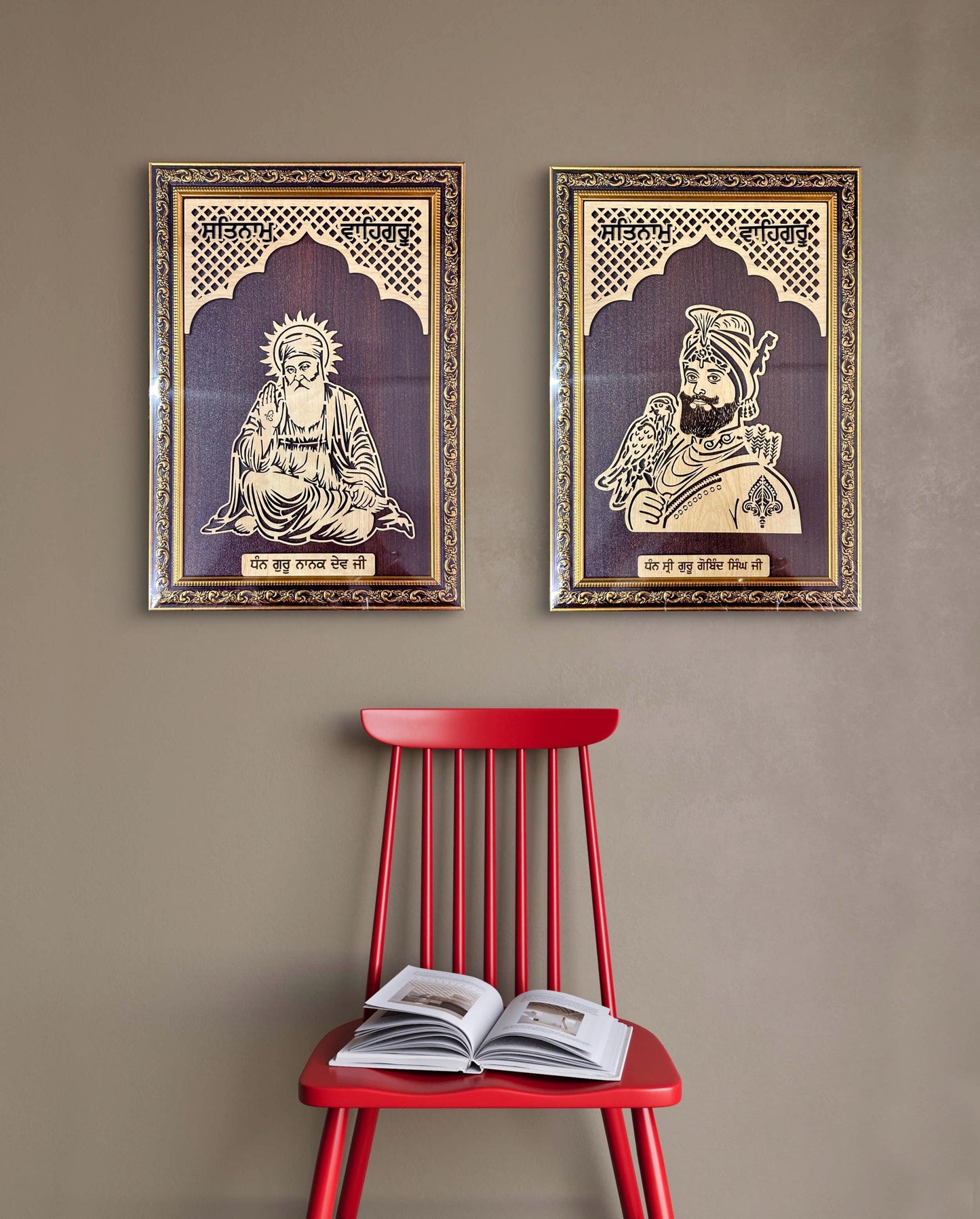 Guru Nanak Dev ji and Guru Gobind Singh Ji Saroop Set of two Sikh photos, Sikh gift items, Punjabi,