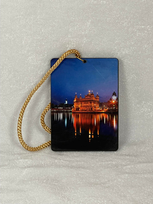 The Golden Temple Car Hanging, Sikh items. Wood Car Hanging, Sri Darbar Sahib, Car Decor,