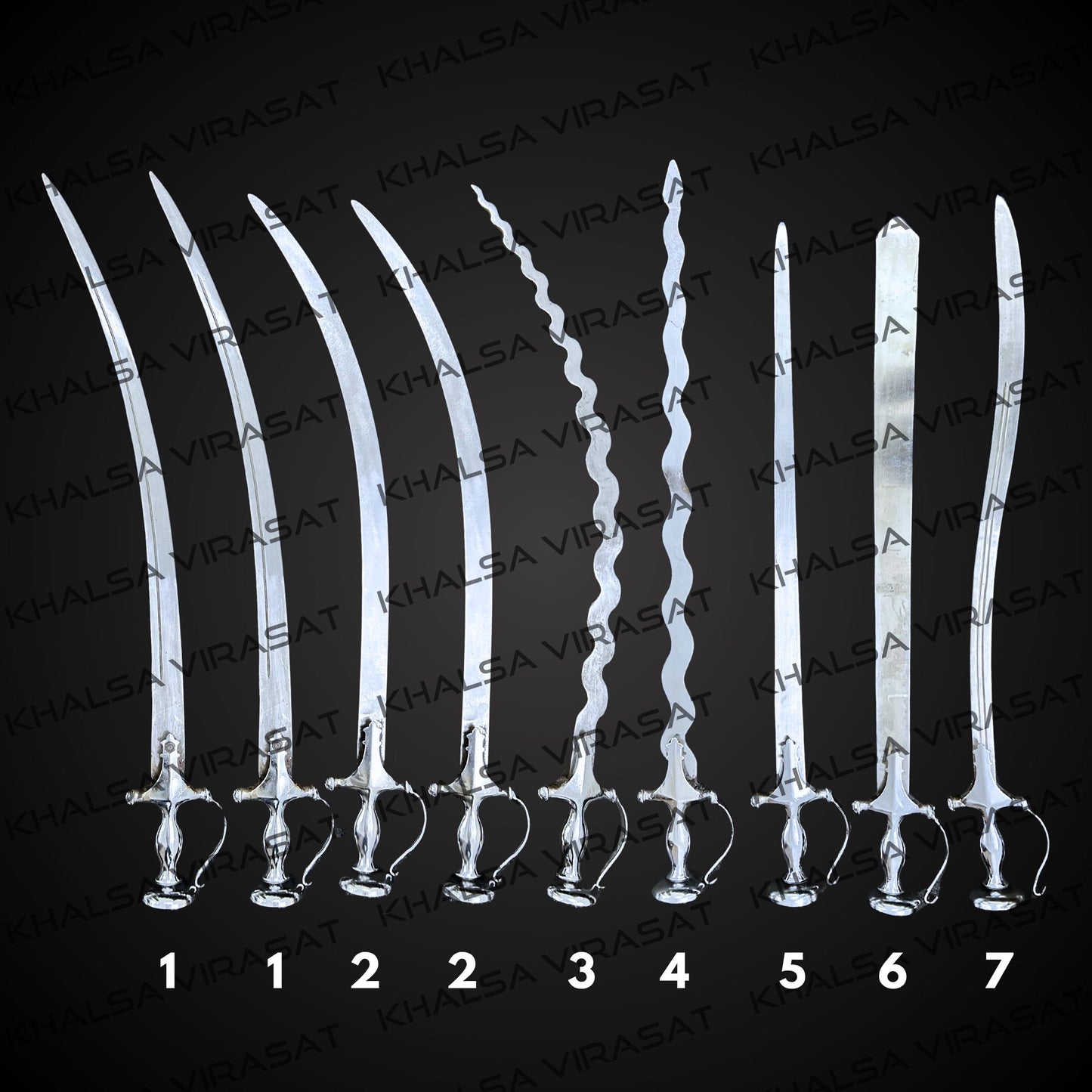 Gatka Kirpan Set of 9 items, Sikh gatka accessory, Sikh Martial Art tools, Sikh Gift items