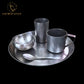 Sarbloh Dinner Ware Set of 5 items, Hand Made Iron Bowl, Bata, Cup, Plate, Spoon, Glass, Sikh Items,
