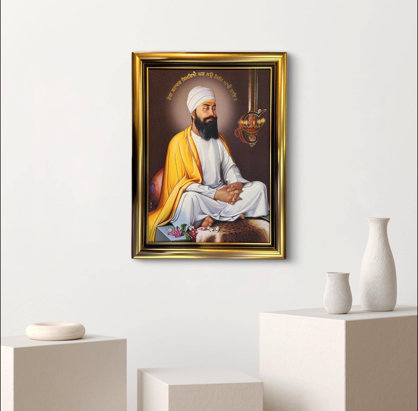 Guru Teg Bahadur ji Saroop 32x24 inches, Sikh Wall hanging, Sikh photos, Sikh gift items,