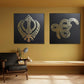 Khanda, Ek Onkar Mandala, Set of two, Sikh Wall Art, Sikh Home Decor, Sikh Wall Hanging, Sikh Wall Decor, Punjabi Gift items, Sikh Items,