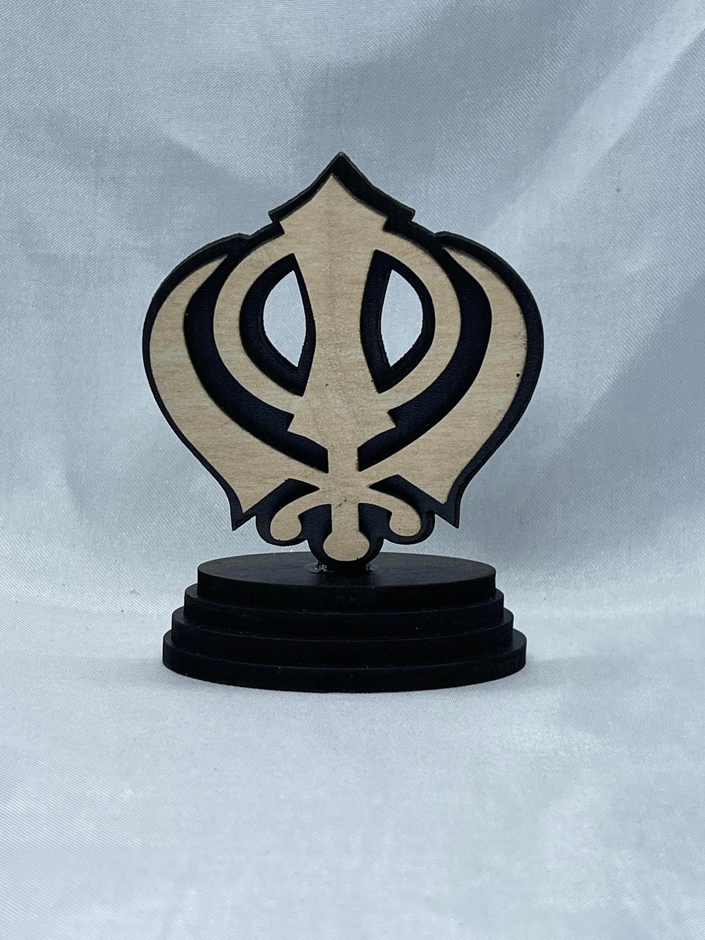 Khanda Car Dashboard Accessories, Wood Khanda, Sikh Symbol, 3D Khanda, Car Dashboard Decor, Sikh Items,